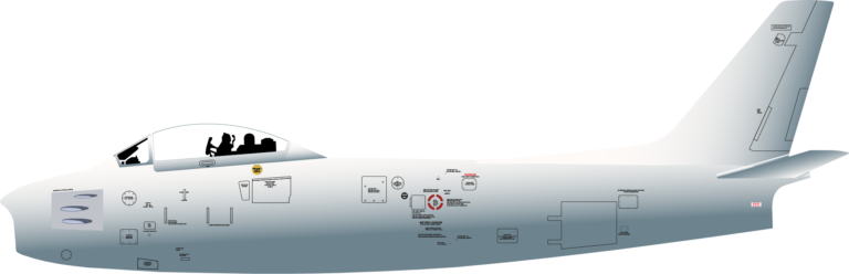F86 Sabre Technical Stencils Left