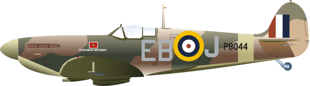 Spitfire Mk2a P8044 1st Canadian Division Left