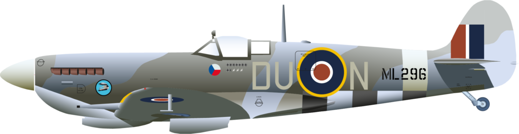 Spitfire Mk9 ML296 Otto Smik Left