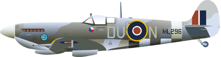 Spitfire Mk9 ML296 Otto Smik Left