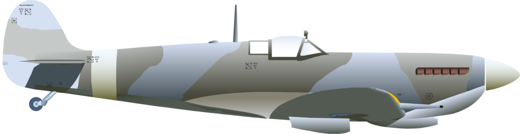 Spitfire Mk9 Technical Stencils Right