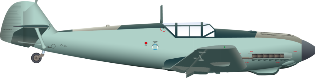 Bf-109E Technical Stencils Left