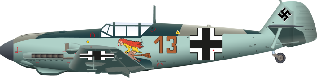 Bf 109-E 6.(J)/TG 186 Kurt Ubben Left