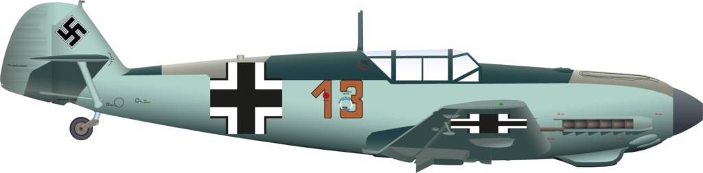 Bf 109-E 6.(J)TG 186 Right Kurt Ubben