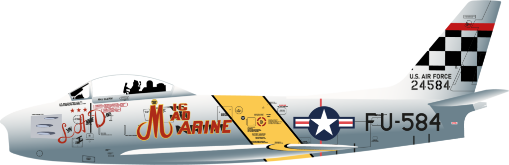 F86 SABRE 24584 - Moorland Scale Model Decals John H Glenn