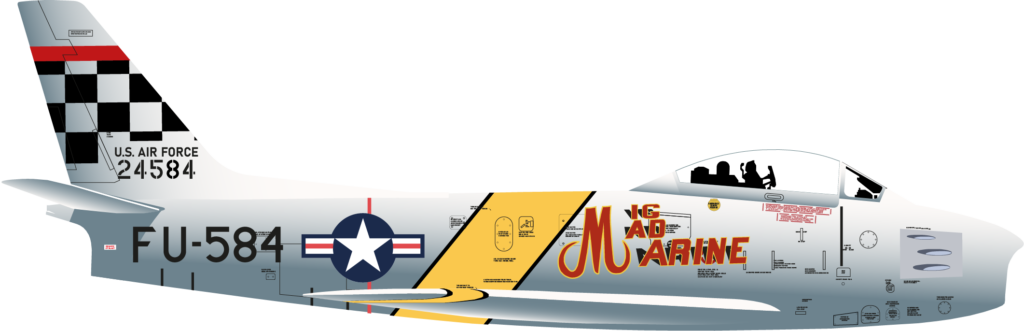 F86 Sabre 24584 John Glenn Mig Mad Marine Right