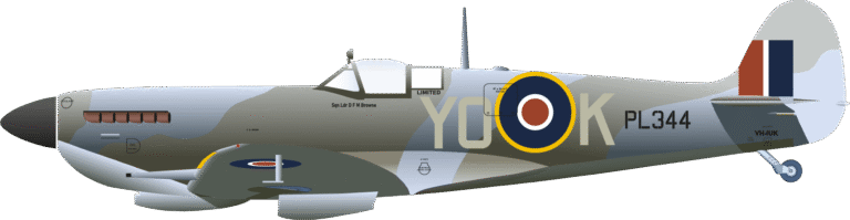 Spitfire mk9 PL344 No401 Sqdn Bill Klersy left